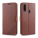 For OPPO A8 AZNS Sheepskin Texture Horizontal Flip Leather Case with Holder & Card Slots & Wallet(Brown)