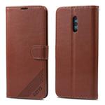 For OPPO Reno AZNS Sheepskin Texture Horizontal Flip Leather Case with Holder & Card Slots & Wallet(Brown)