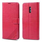 For OPPO Reno AZNS Sheepskin Texture Horizontal Flip Leather Case with Holder & Card Slots & Wallet(Red)