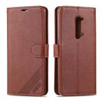 For OPPO Reno 3 AZNS Sheepskin Texture Horizontal Flip Leather Case with Holder & Card Slots & Wallet(Brown)
