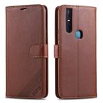 For Vivo S1 / V15 AZNS Sheepskin Texture Horizontal Flip Leather Case with Holder & Card Slots & Wallet(Brown)