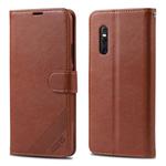 For Vivo X27 AZNS Sheepskin Texture Horizontal Flip Leather Case with Holder & Card Slots & Wallet(Brown)