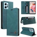 For Xiaomi Redmi Note 12 4G Global Skin Feel Anti-theft Brush Horizontal Flip Leather Case with Holder(Blue)