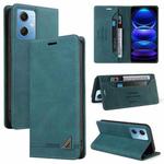 For Xiaomi Redmi Note 12 India/Poco X5 Skin Feel Anti-theft Brush Horizontal Flip Leather Case with Holder(Blue)