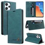 For Xiaomi Redmi 12 Skin Feel Anti-theft Brush Horizontal Flip Leather Case with Holder(Blue)