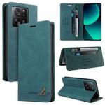 For Xiaomi 13T Skin Feel Anti-theft Brush Horizontal Flip Leather Case with Holder(Blue)