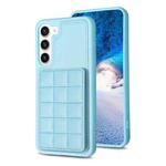 For Samsung Galaxy S22+ 5G Grid Card Slot Holder Phone Case(Blue)