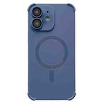 For iPhone 12 Four-corner Shockproof Skin Feel MagSafe Magnetic Phone Case(Grey)