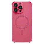 For iPhone 12 Pro Max Four-corner Shockproof Skin Feel MagSafe Magnetic Phone Case(Pink)