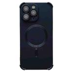 For iPhone 12 Pro Max Four-corner Shockproof Skin Feel MagSafe Magnetic Phone Case(Black)