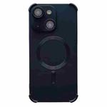 For iPhone 15 Plus Four-corner Shockproof Skin Feel MagSafe Magnetic Phone Case(Black)
