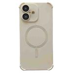 For iPhone 16 Four Corner Shockproof Skin Feel MagSafe Magnetic Phone Case(White)