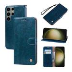 For Samsung Galaxy S23 Ultra 5G Oil Wax Texture Leather Phone Case(Blue)