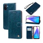 For Huawei nova Y70 / Y70 Plus Oil Wax Texture Leather Phone Case(Blue)