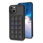 For iPhone 14 / 13 Grid Card Slot Holder Phone Case(Black)