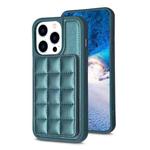 For iPhone 13 Pro Max Grid Card Slot Holder Phone Case(Green)