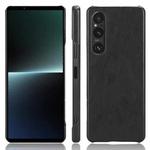 For Sony Xperia 1 V Litchi Texture Back Cover Phone Case(Black)