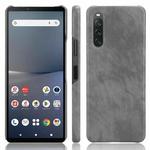 For Sony Xperia 10 Ⅴ Litchi Texture Back Cover Phone Case(Grey)
