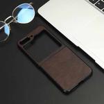 For Samsung Galaxy Z Flip5 Litchi Texture Back Cover Phone Case(Brown)