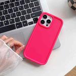 For iPhone 13 Pro Shockproof Frame Frosted TPU Phone Case(Rose Red)