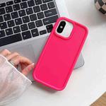 For iPhone X / XS Shockproof Frame Frosted TPU Phone Case(Rose Red)