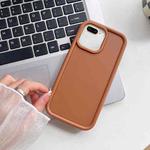 For iPhone 8 Plus / 7 Plus Shockproof Frame Frosted TPU Phone Case(Brown)