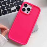 For iPhone 15 Pro Max Shockproof Frame Frosted TPU Phone Case(Rose Red)