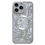 For iPhone 11 Pro Electroplated Circuit Board Pattern MagSafe Phone Case(Silver)