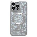 For iPhone 12 Pro Electroplated Circuit Board Pattern MagSafe Phone Case(Silver)