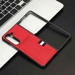 For Samsung Galaxy Z Fold5 Litchi Texture Card Slots Back Cover Phone Case(Red)