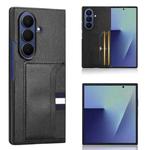 For Samsung Galaxy Z Fold7 5G Litchi Texture Card Slots Back Cover Phone Case(Black)