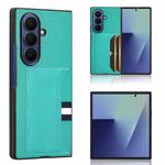 For Samsung Galaxy Z Fold7 5G Litchi Texture Card Slots Back Cover Phone Case(Green)