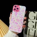 For iPhone 13 Pro Luminous Epoxy TPU Glitter Phone Case(Pink)