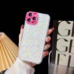 For iPhone 14 Pro Max Luminous Epoxy TPU Glitter Phone Case(White)