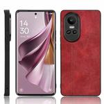 For OPPO Reno10/Reno10 Pro 5G Global Cow Pattern Sewing Back Cover Phone Case(Red)
