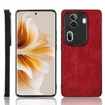 For OPPO Reno11 Pro Global Cow Pattern Sewing Back Cover Phone Case(Red)