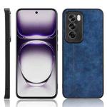 For OPPO Reno12 5G Global Cow Pattern Sewing Back Cover Phone Case(Blue)