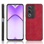 For OPPO K12x 5G / A3 Pro Global Cow Pattern Sewing Back Cover Phone Case(Red)