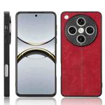 For OPPO Find X8 Pro Cow Pattern Sewing Back Cover Phone Case(Red)