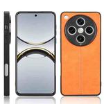 For OPPO Find X8 Pro Cow Pattern Sewing Back Cover Phone Case(Yellow)