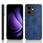 For OPPO Reno13 F 4G / 5G Cow Pattern Sewing Back Cover Phone Case(Blue)