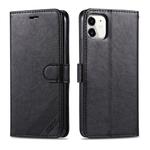 For iPhone 11 AZNS Sheepskin Texture Horizontal Flip Leather Case with Holder & Card Slots & Wallet(Black)