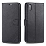 For Xiaomi Redmi 7A AZNS Sheepskin Texture Horizontal Flip Leather Case with Holder & Card Slots & Wallet(Black)