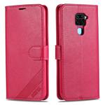 For Xiaomi Redmi 10X 4G / Note 9 AZNS Sheepskin Texture Horizontal Flip Leather Case with Holder & Card Slots & Wallet(Red)