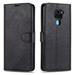 For Xiaomi Redmi 10X 4G / Note 9 AZNS Sheepskin Texture Horizontal Flip Leather Case with Holder & Card Slots & Wallet(Black)