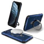 For iPhone 11 Pro MagSafe Magnetic Holder Phone Case(Blue)