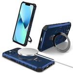 For iPhone 13 MagSafe Magnetic Holder Phone Case(Blue)
