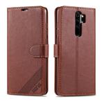 For Xiaomi Redmi Note 8 Pro AZNS Sheepskin Texture Horizontal Flip Leather Case with Holder & Card Slots & Wallet(Brown)