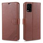 For Xiaomi 10 Lite AZNS Sheepskin Texture Horizontal Flip Leather Case with Holder & Card Slots & Wallet(Brown)