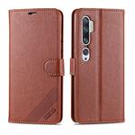 For Xiaomi CC9 Pro AZNS Sheepskin Texture Horizontal Flip Leather Case with Holder & Card Slots & Wallet(Brown)